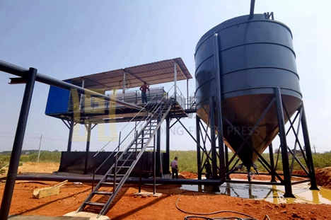 湖北某洗沙場污水處理現(xiàn)場