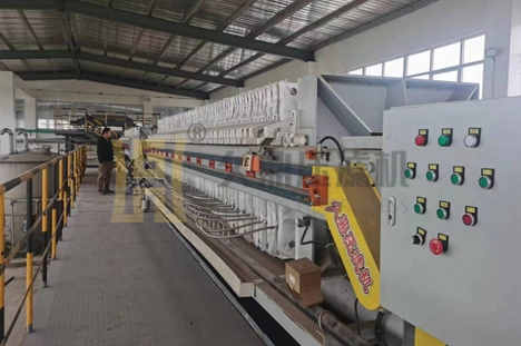 山西省200平方隔膜壓濾機使用現場