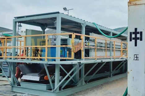 甘肅省泥漿不落地壓濾機使用現場